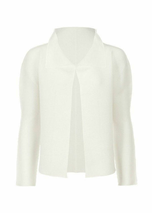 STRETCH PLEATS CARDIGAN