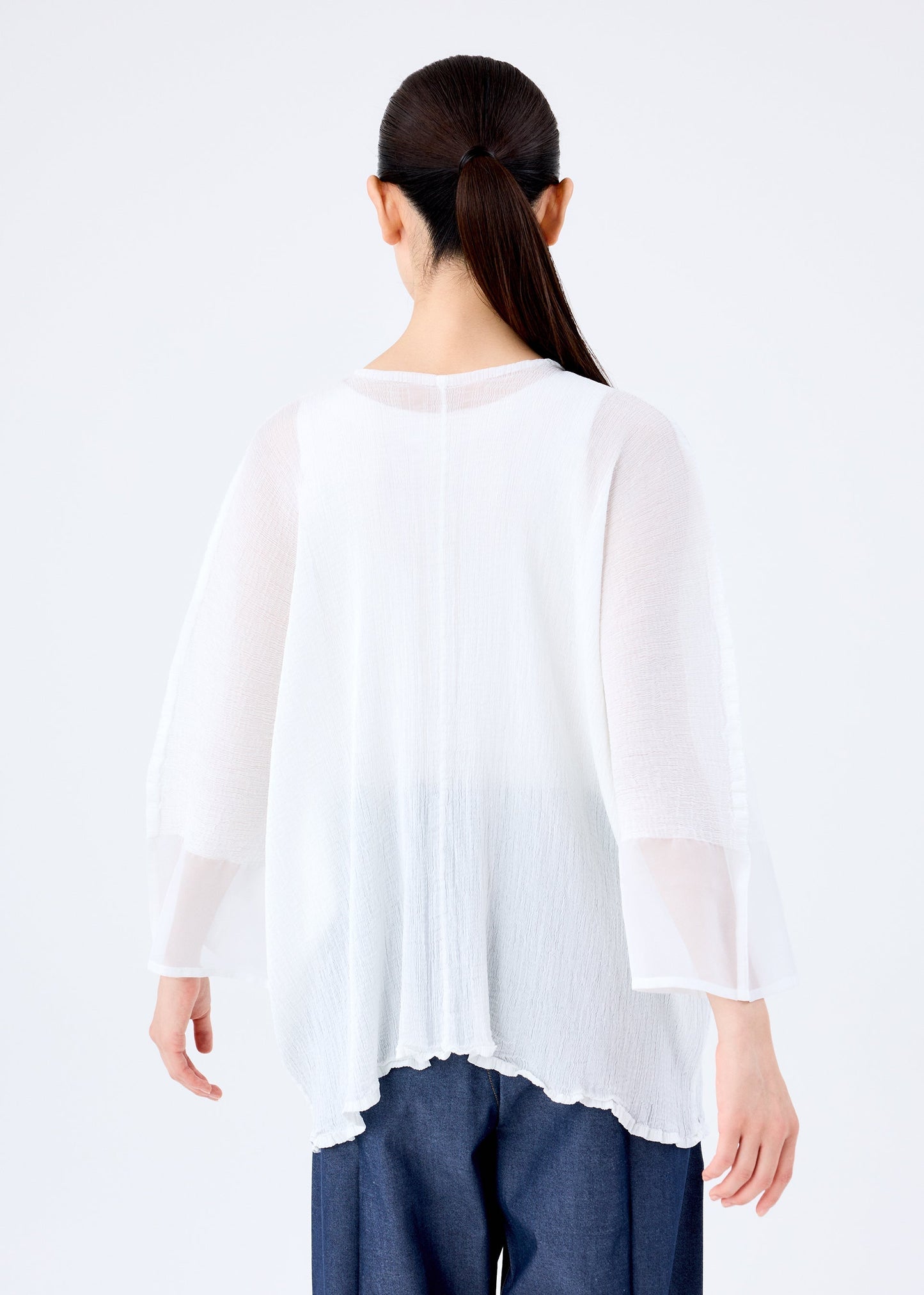 SHEER SEE-THROUGH CREPE