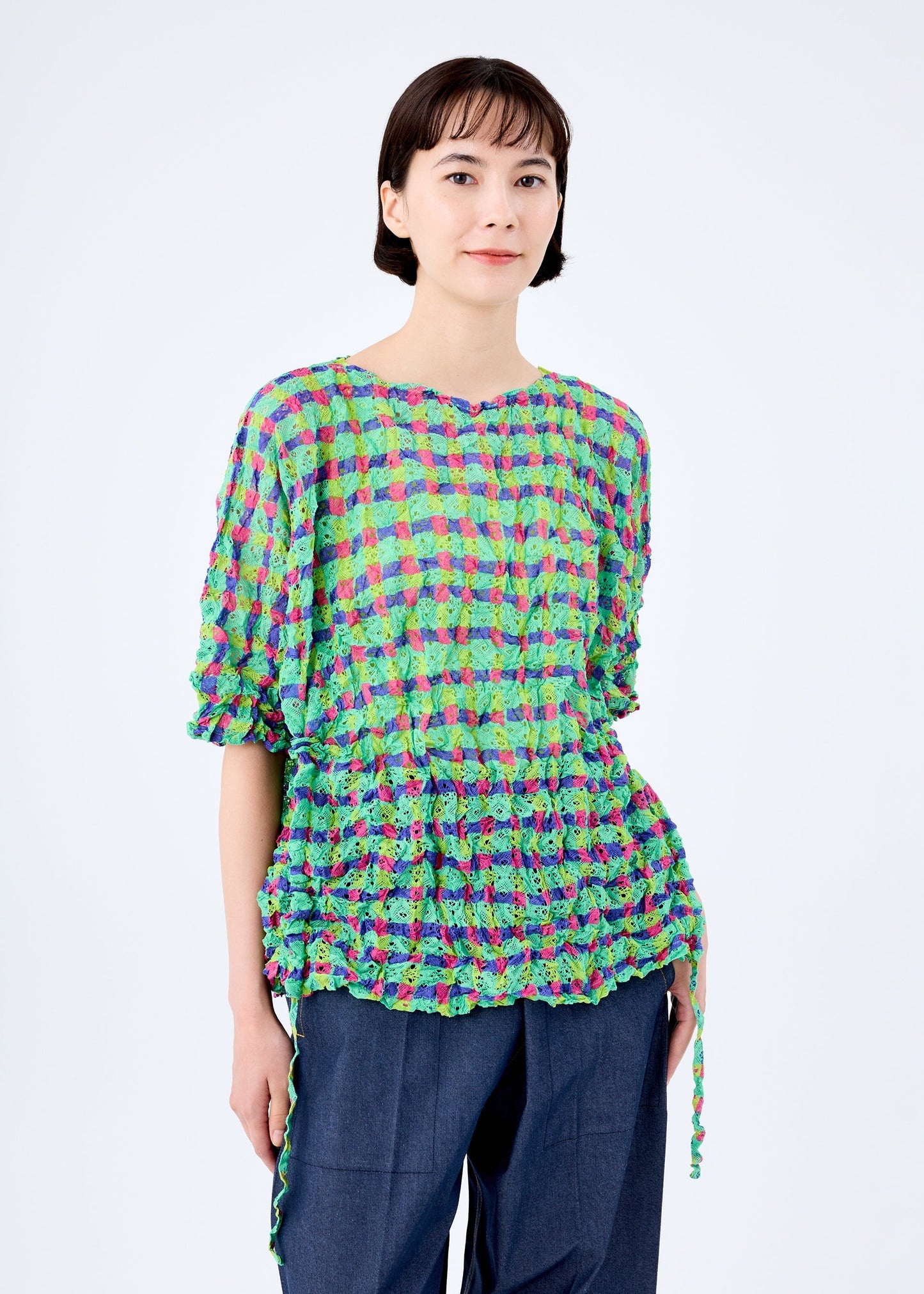 DRAWING CHECK LACE MERINGUE