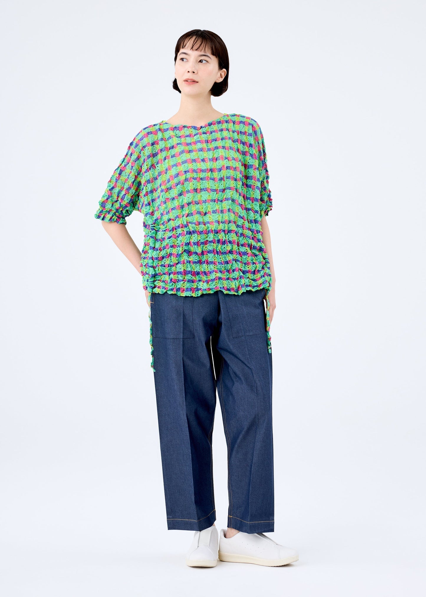 DRAWING CHECK LACE MERINGUE