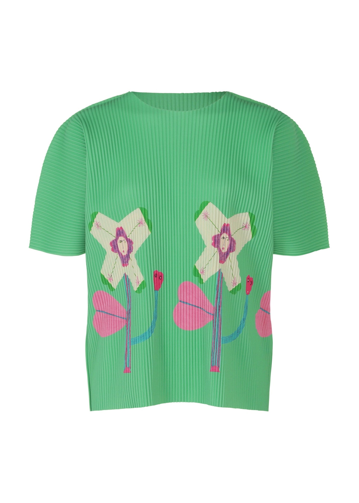 OHANA FINE KNIT PLEATS T