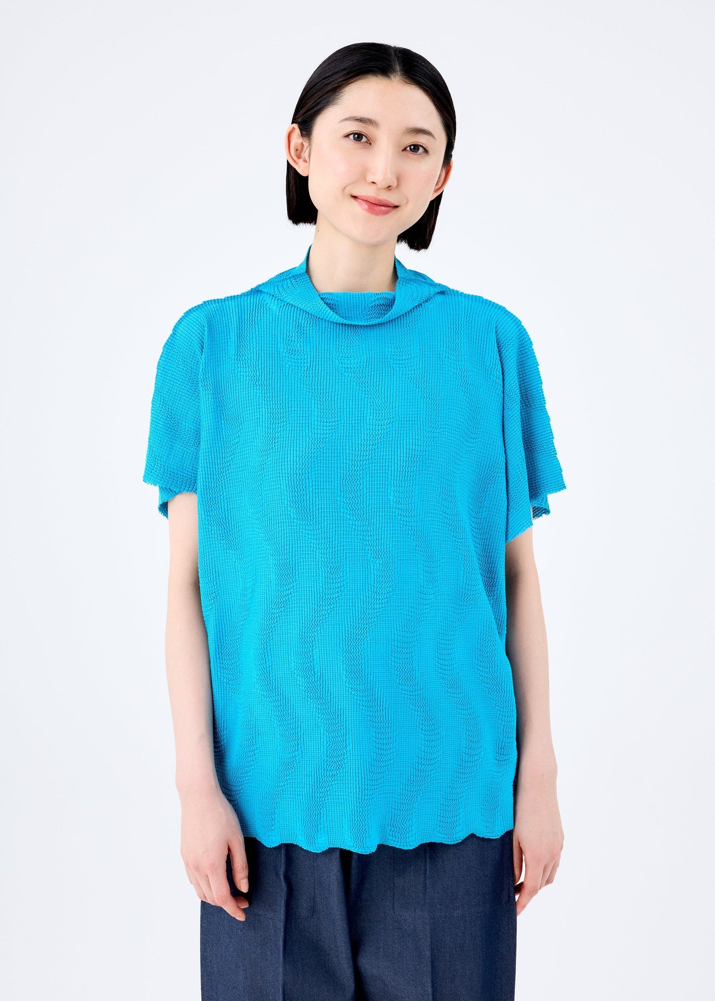 WAVE KNIT STRETCH PLEATS