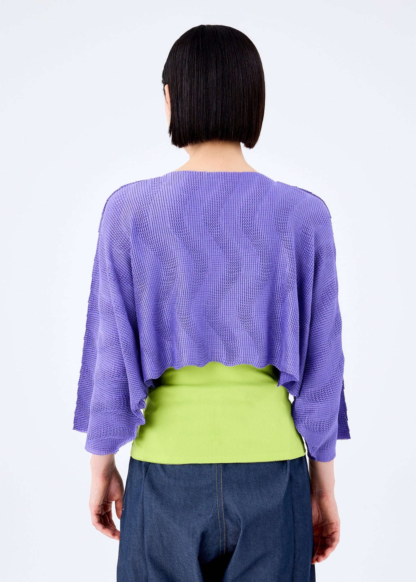 WAVE KNIT STRETCH PLEATS